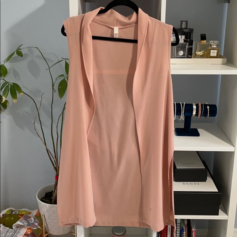 Pink throw on